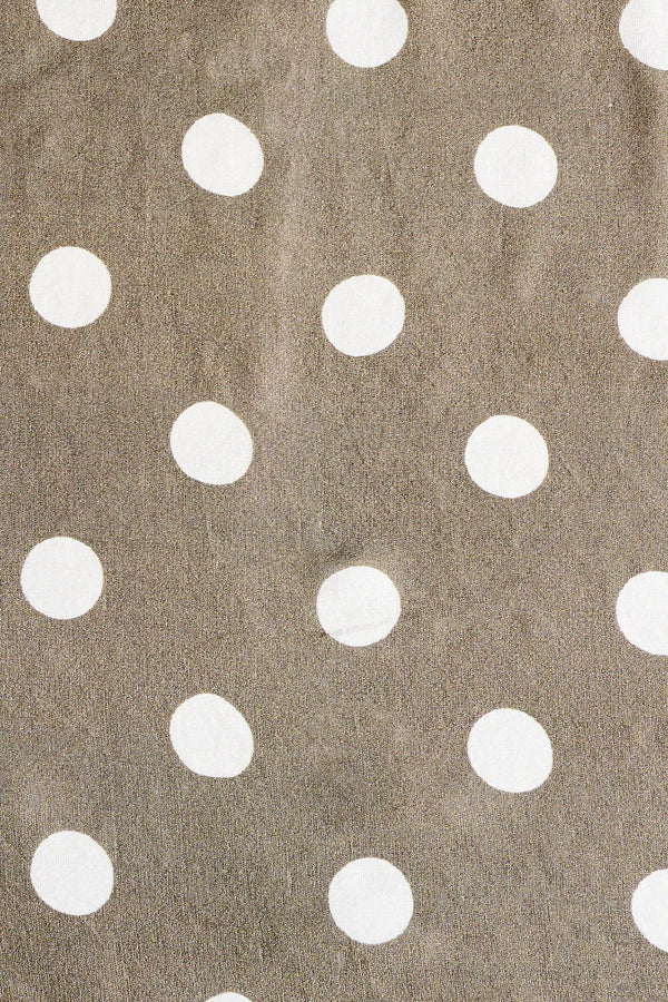 OLIVE POLKA DOT SCARF - OLIVE