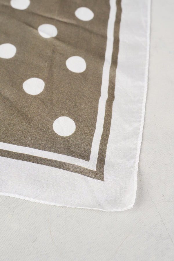 OLIVE POLKA DOT SCARF - OLIVE