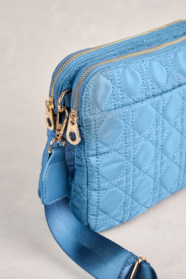 Quilted Crossbody - Blue Denim