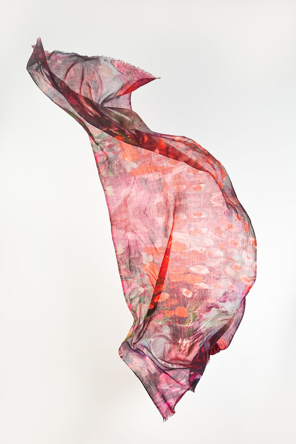 Rouge Blooms Scarf