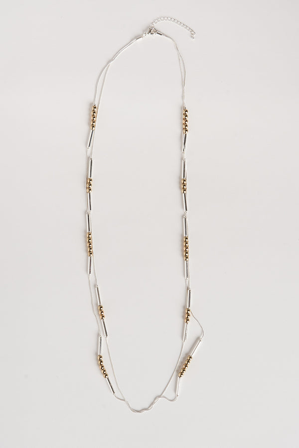 Silver & Gold Layered Necklace
