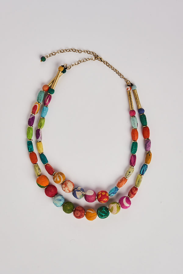 Tropical Kantha Necklace