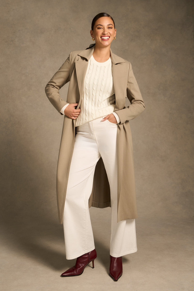 Long Sleeve Cable Knit - Cream