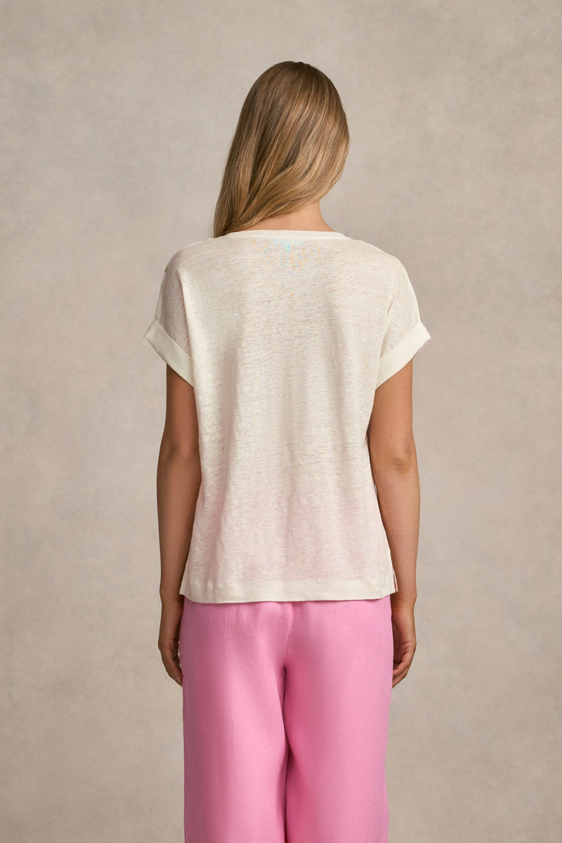Printed Linen Mix Top - Jungle Print