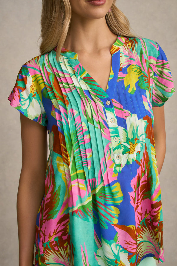 Lightweight Print Blouse - Tropics Print