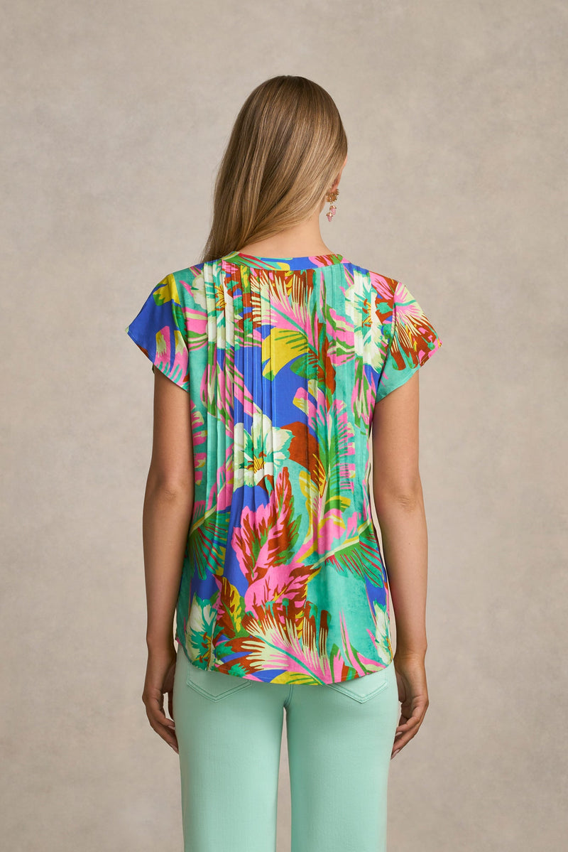Lightweight Print Blouse - Tropics Print