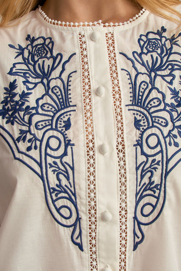 Embroidered Shirt - White