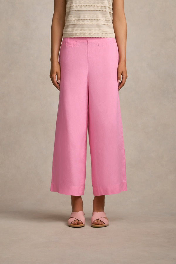 French Linen 7/8 Pant - Bubblegum
