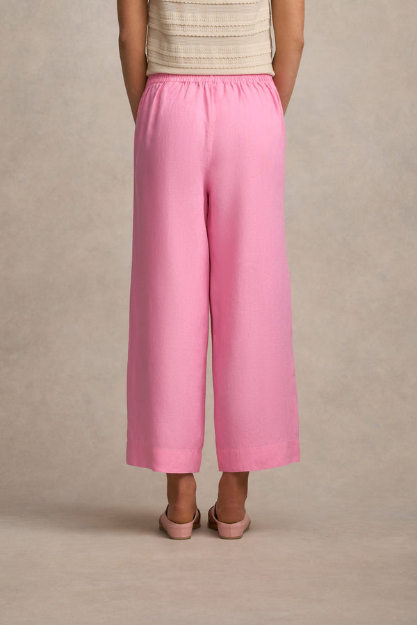 French Linen 7/8 Pant - Bubblegum