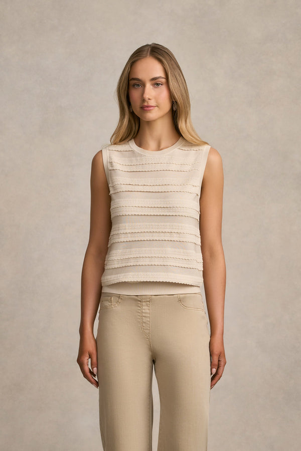 Scallop Detail Tank - Vanilla
