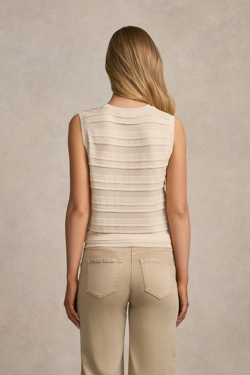 Scallop Detail Tank - Vanilla