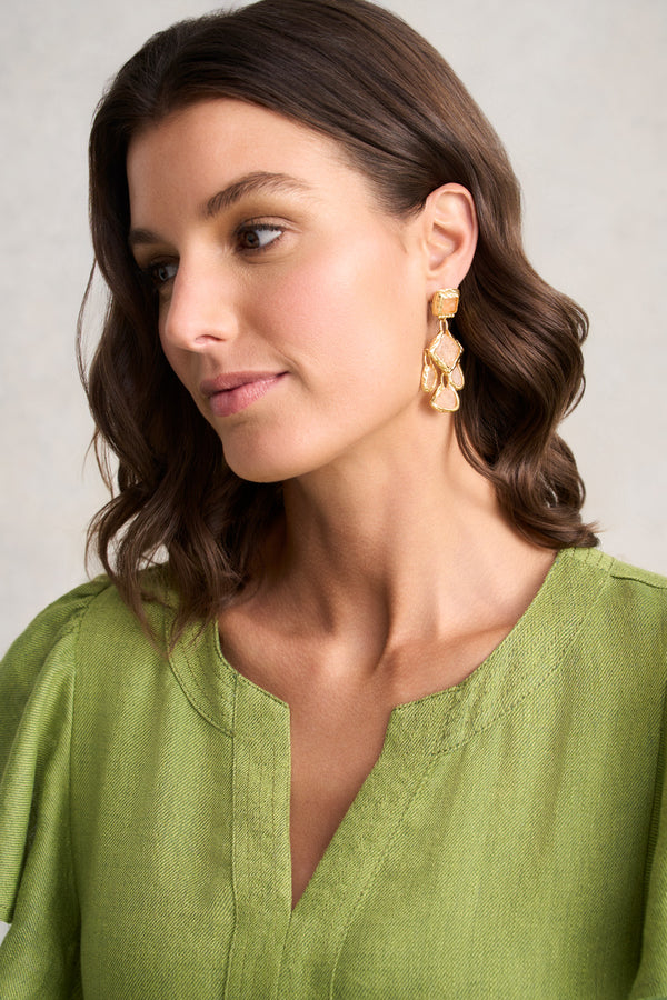 Chandelier Earrings - Pink