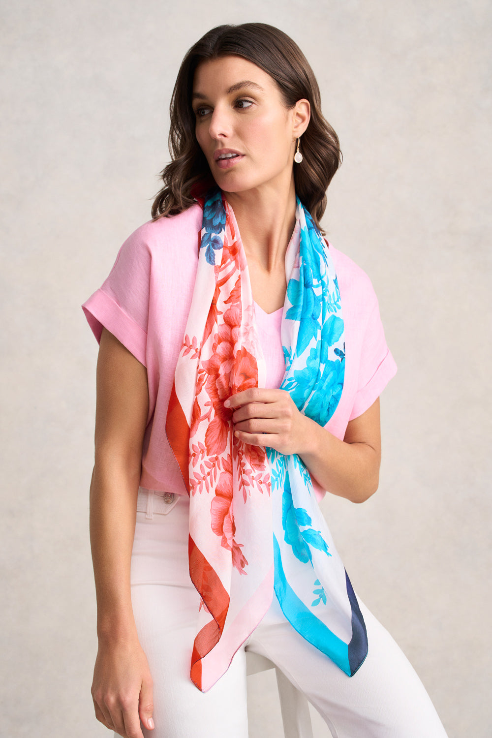 Botanical Pattern Scarf - Multicolour – Blue Illusion