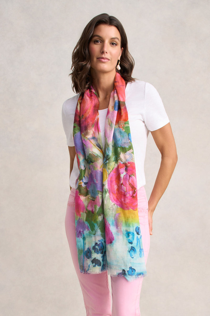 Large Bloom Scarf - Multicolour