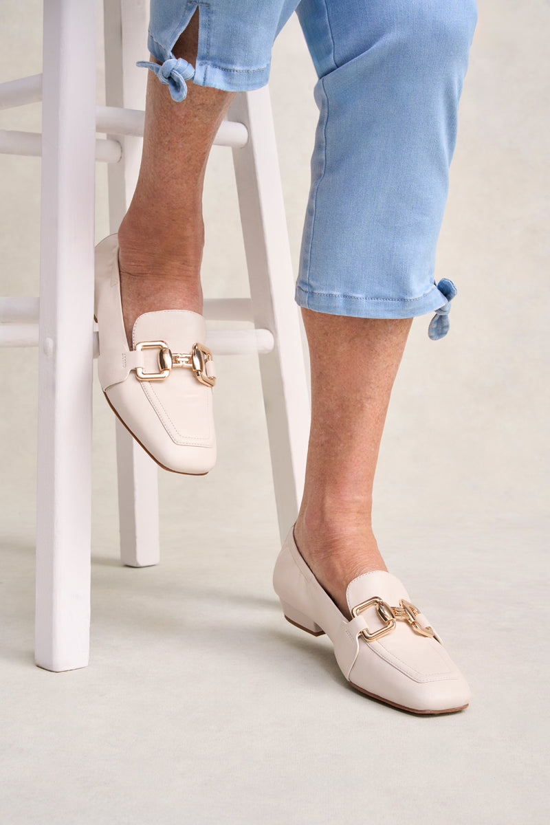 Chiara Chain White Loafer - White