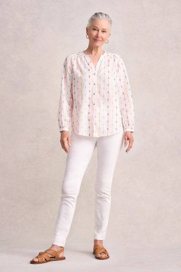 Clip Jacquard Cotton Shirt