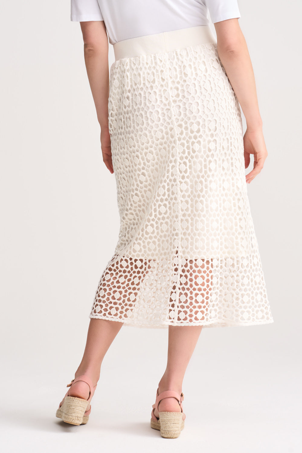 Cotton Lace Skirt – Blue Illusion