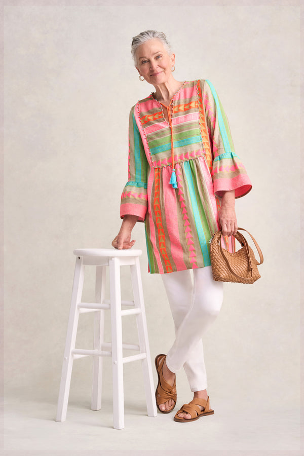 Fluoro Jacquard Kaftan - Fluoro Jacquard