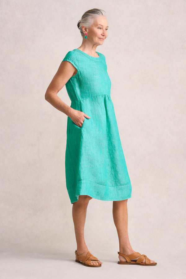 Twill Hemp Linen Shift Dress