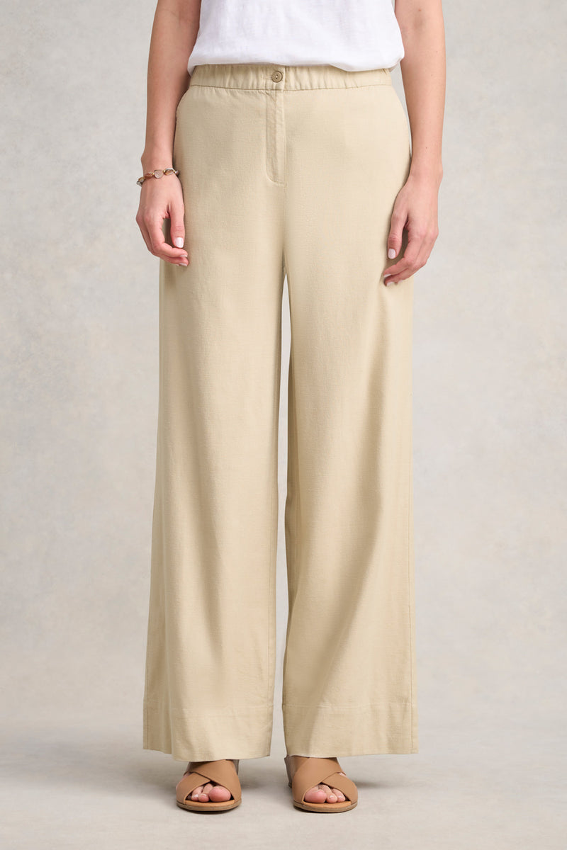 Linen Blend Pant - Taupe – Blue Illusion