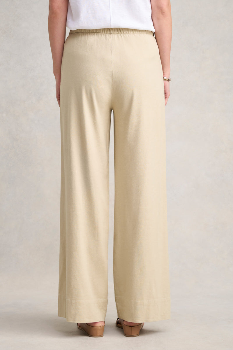 Linen Blend Pant - Taupe