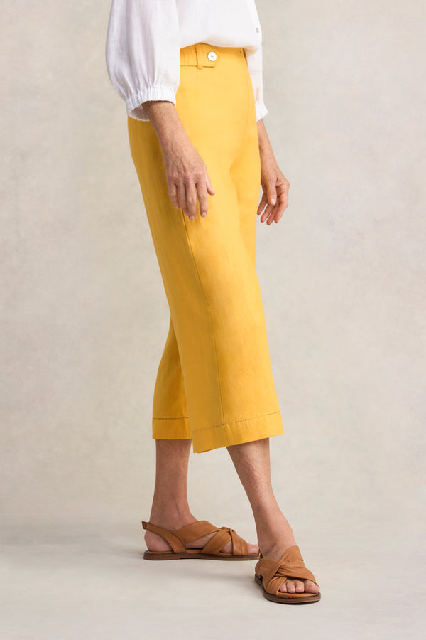 Linen Culotte - Mustard