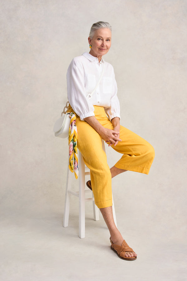 Linen Culotte - Mustard