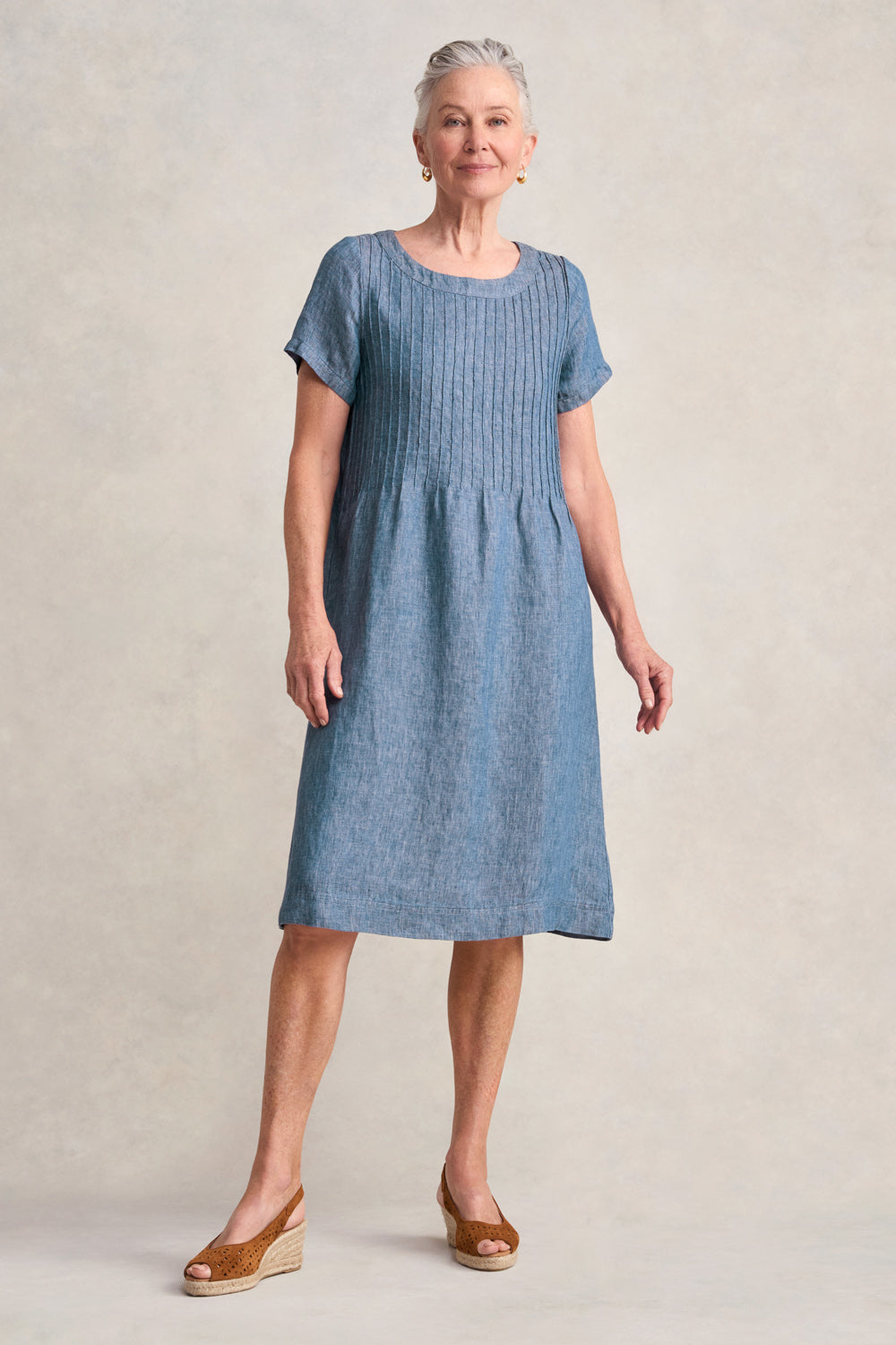 chinese dress ladies Off-Shoulder Hemp/Linen Sack Dress main image 0