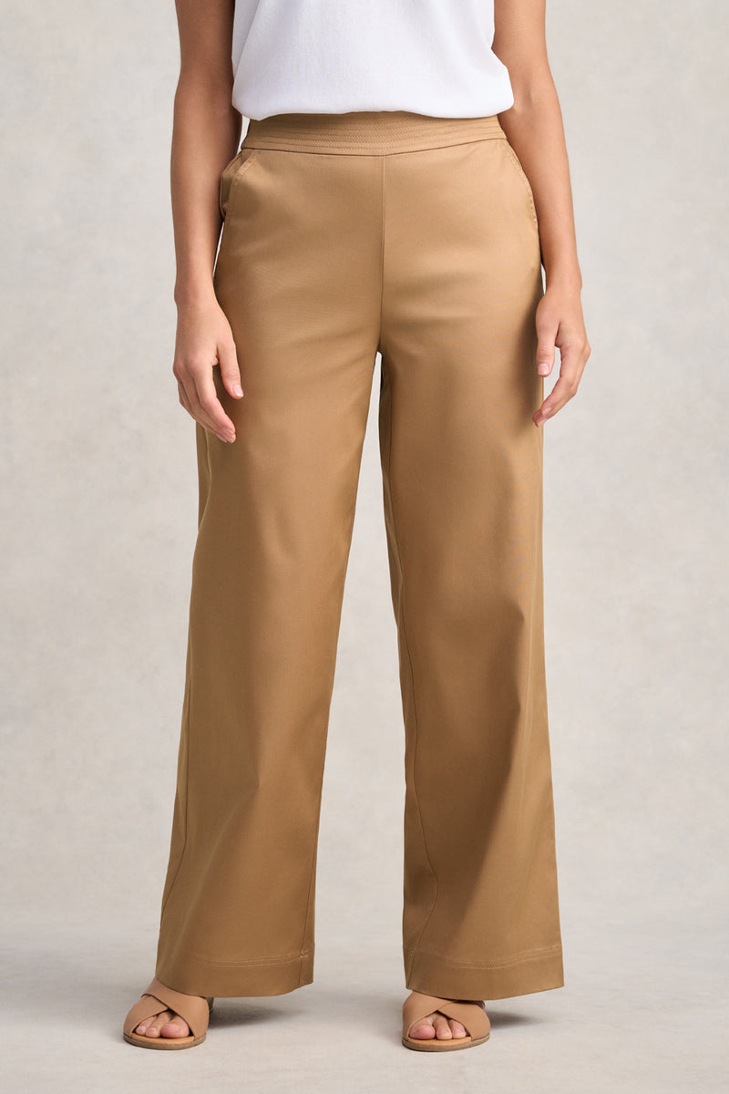 Wide Leg Pant - Tan