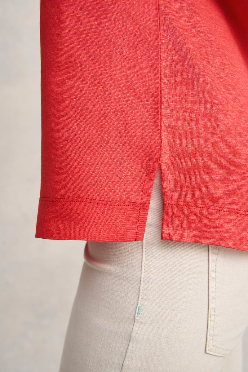 Linen Mix Top - Poppy