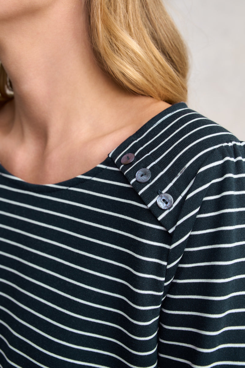 Stripe Long Sleeve T-Shirt - Ink & White Stripe
