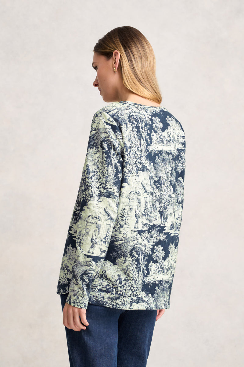 Organic Cotton T-Shirt - Toile de Jouy