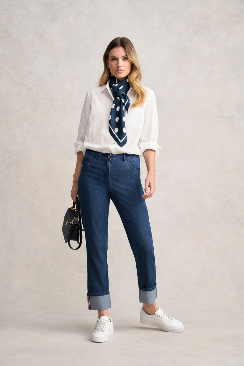 Cotton Seersucker Shirt - White