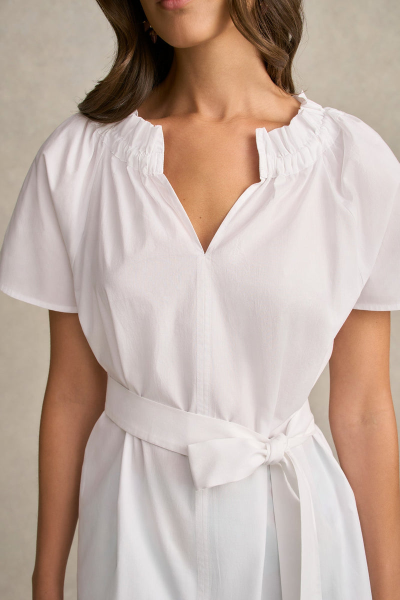 Cotton Swing Blouse - White