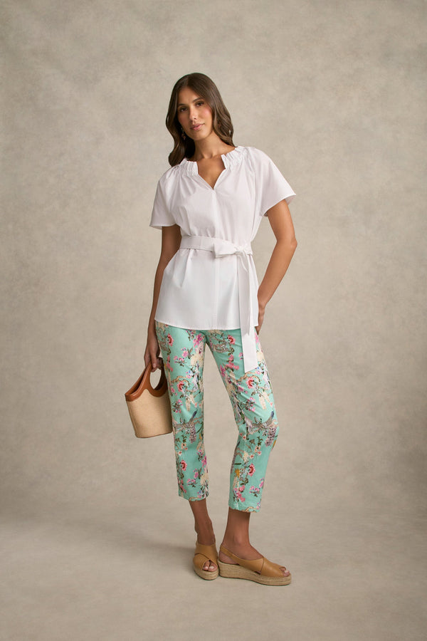 Cotton Swing Blouse - White