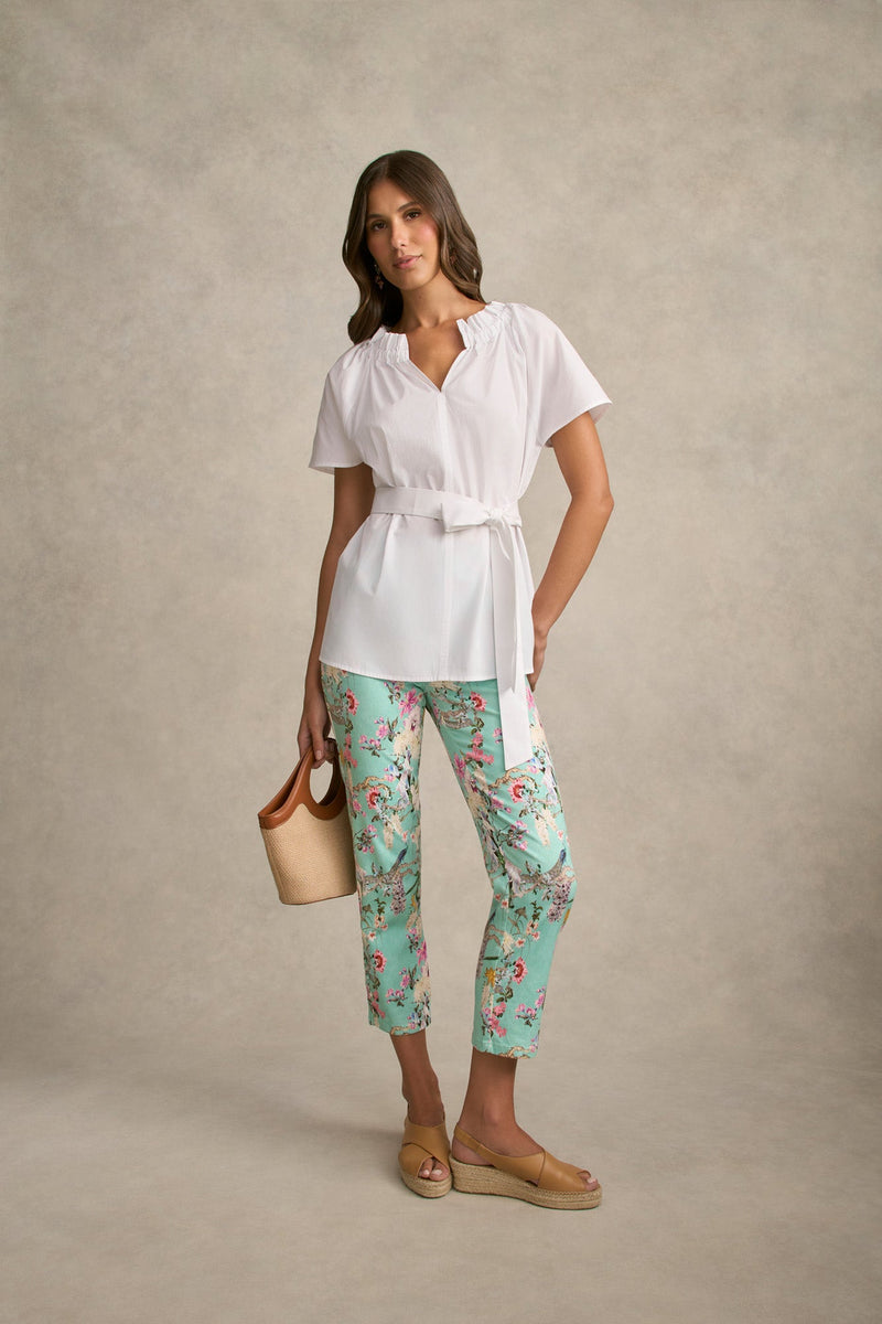 Cotton Swing Blouse - White