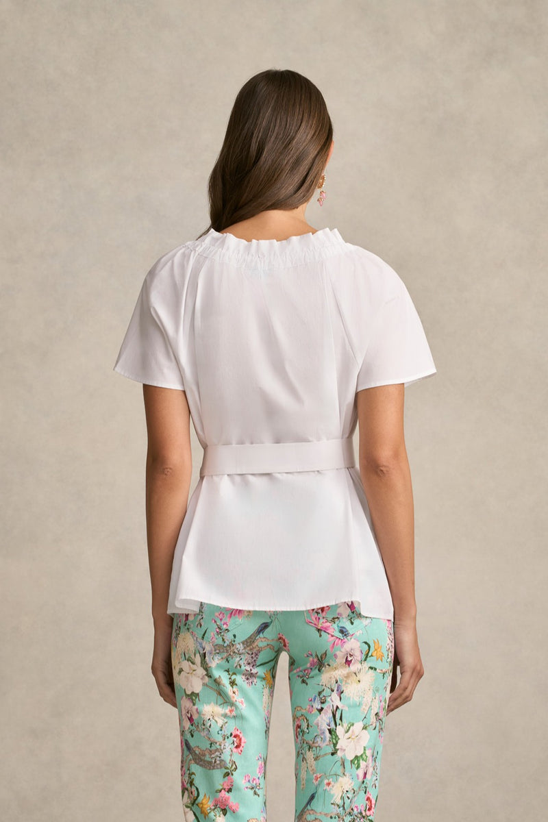 Cotton Swing Blouse - White