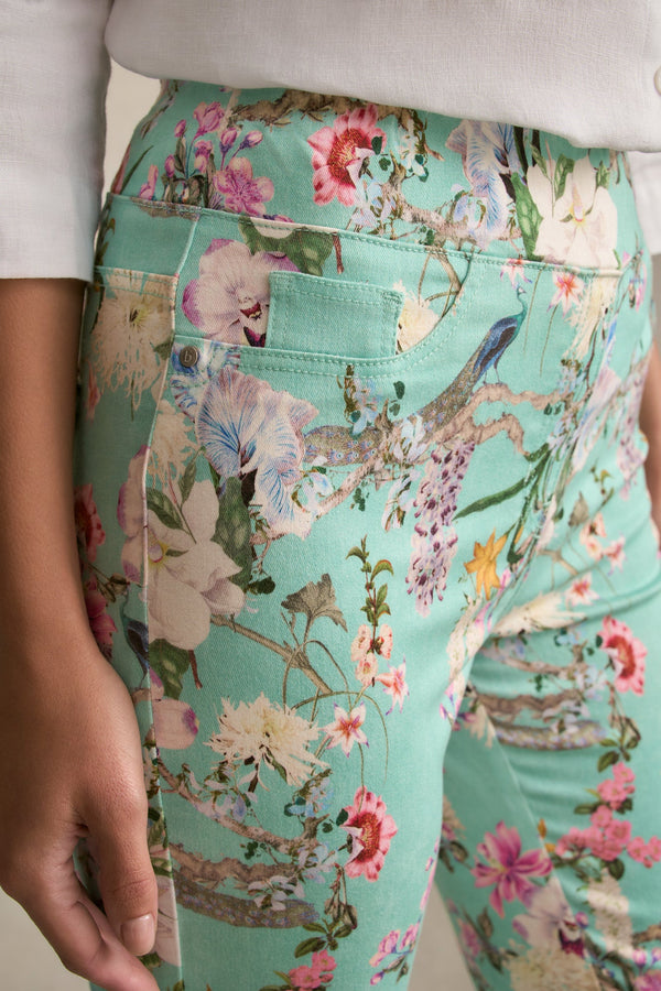 Bengajean® 7/8 Straight Leg - Orchid Print