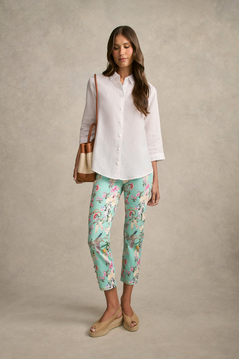 Bengajean® 7/8 Straight Leg - Orchid Print