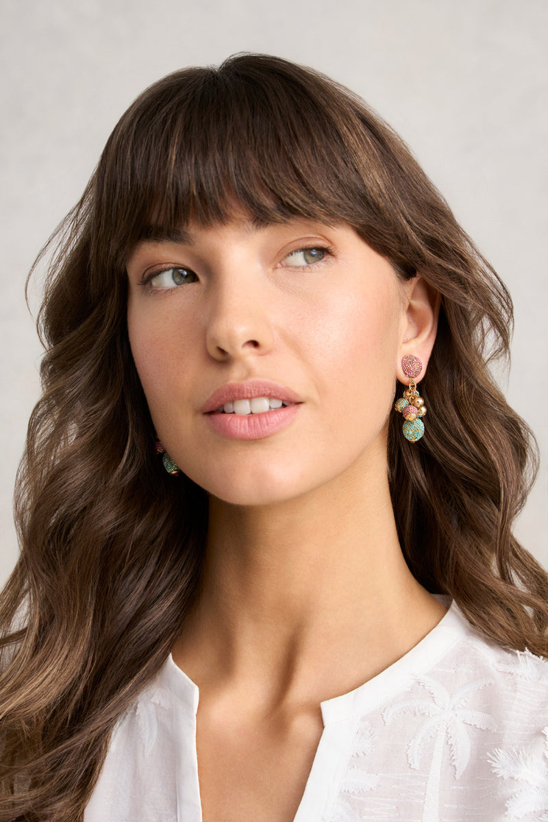 Multi Bead Earrings - Multicolour