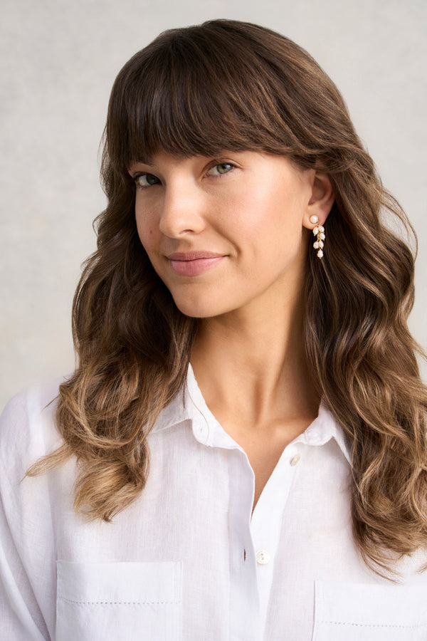 Pearl Jumble Earrings - White