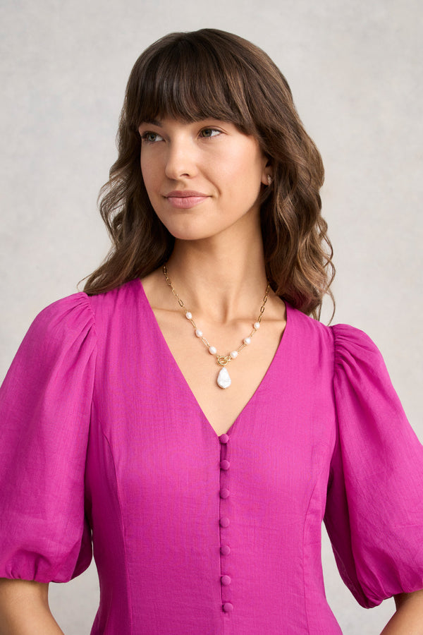 Pearl Pendant Necklace - Gold