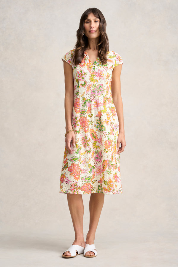 Broderie Printed Dress