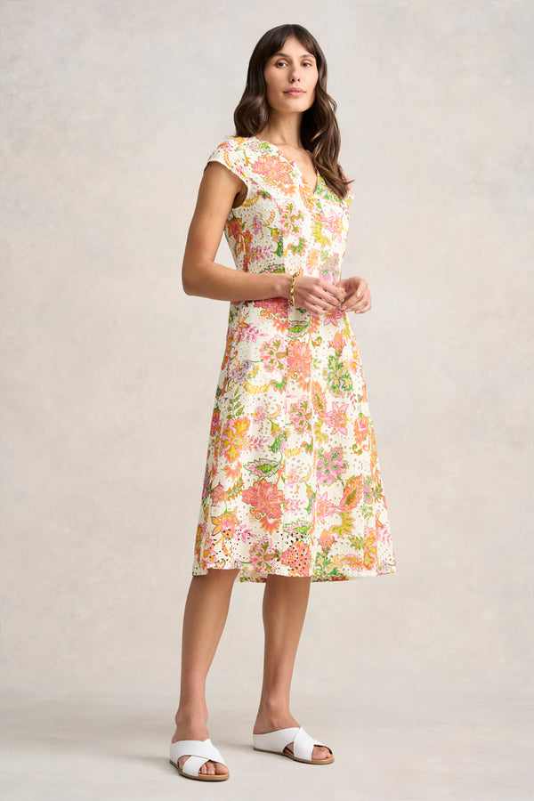 Broderie Printed Dress