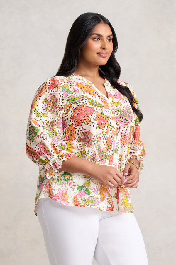 Broderie Printed Shirt