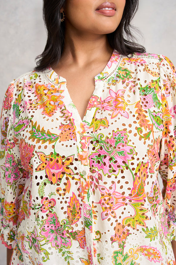 Broderie Printed Shirt