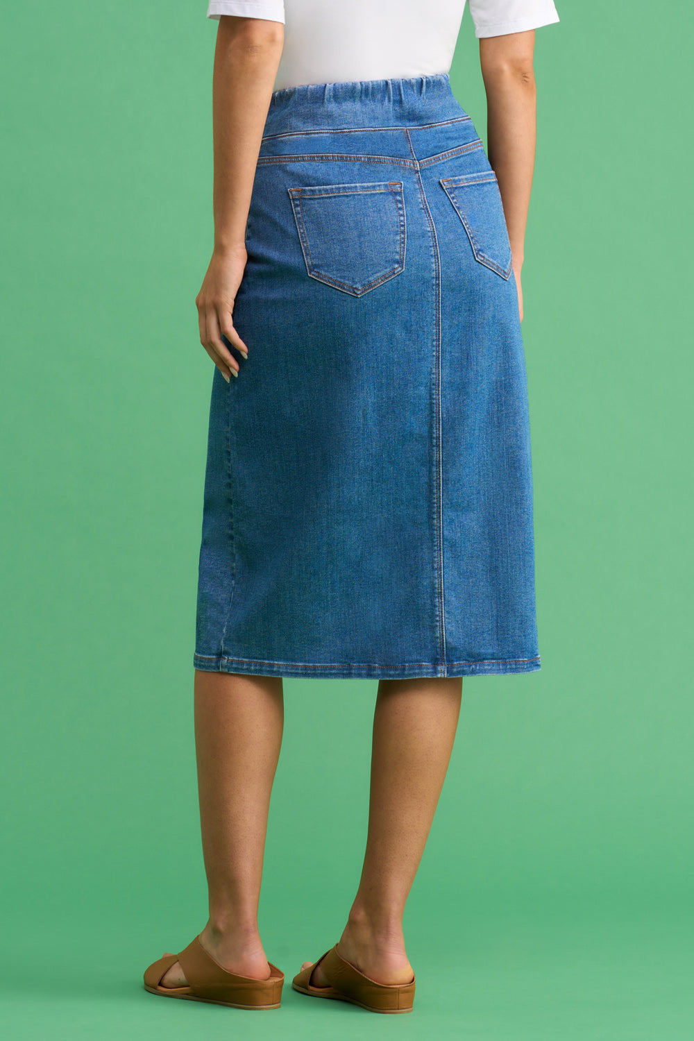 PRUDENCE DENIM SKIRT in BLUE – OUTCAST
