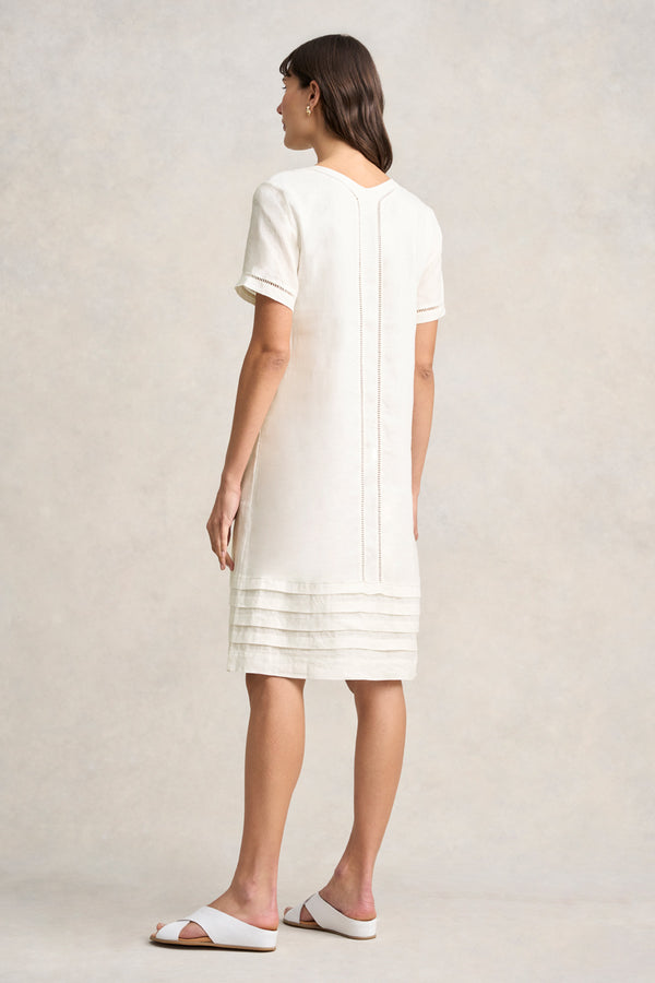 Ladder Trim Linen Dress