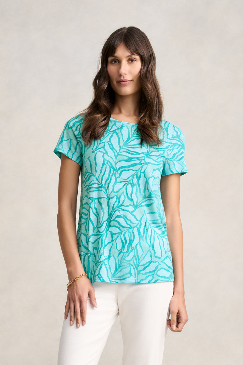 Printed T-Shirt - Two Tone Foliage Print