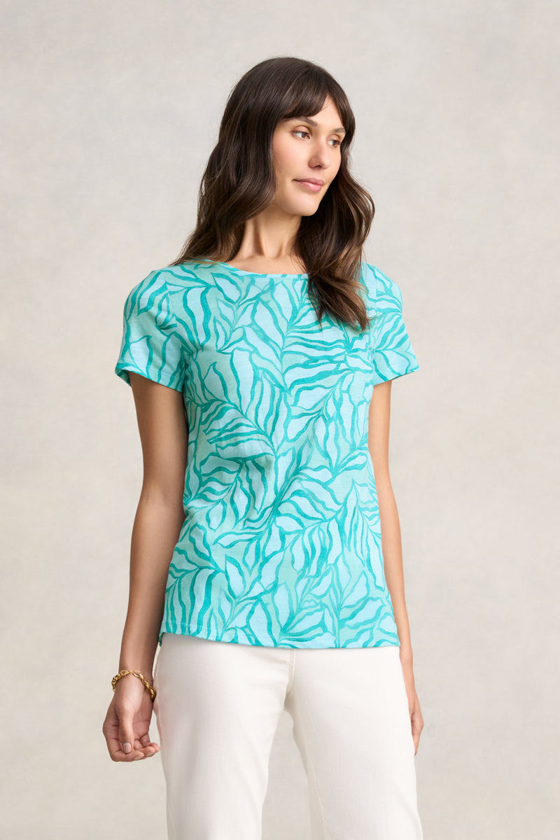 Printed T-Shirt - Two Tone Foliage Print